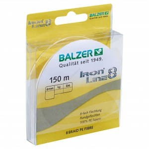 Шнур плетенный  Balzer Iron Line 8x yellow 0,08