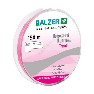 Шнур плетенный  BALZER Iron Line 3Х Trout Pink 0,04 мм 150 м